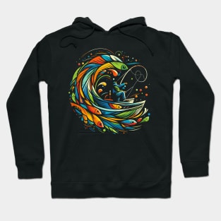 Fisherman Abstract Hoodie